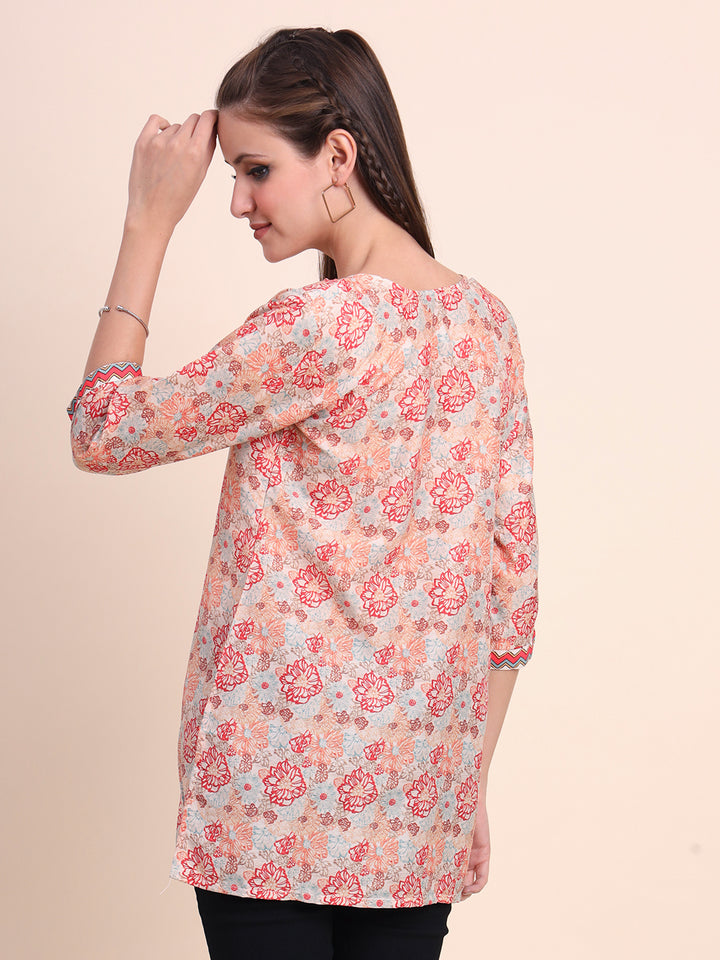 Stylish Multi-Color Cotton Kurti | Elegant Designer Digital Prints