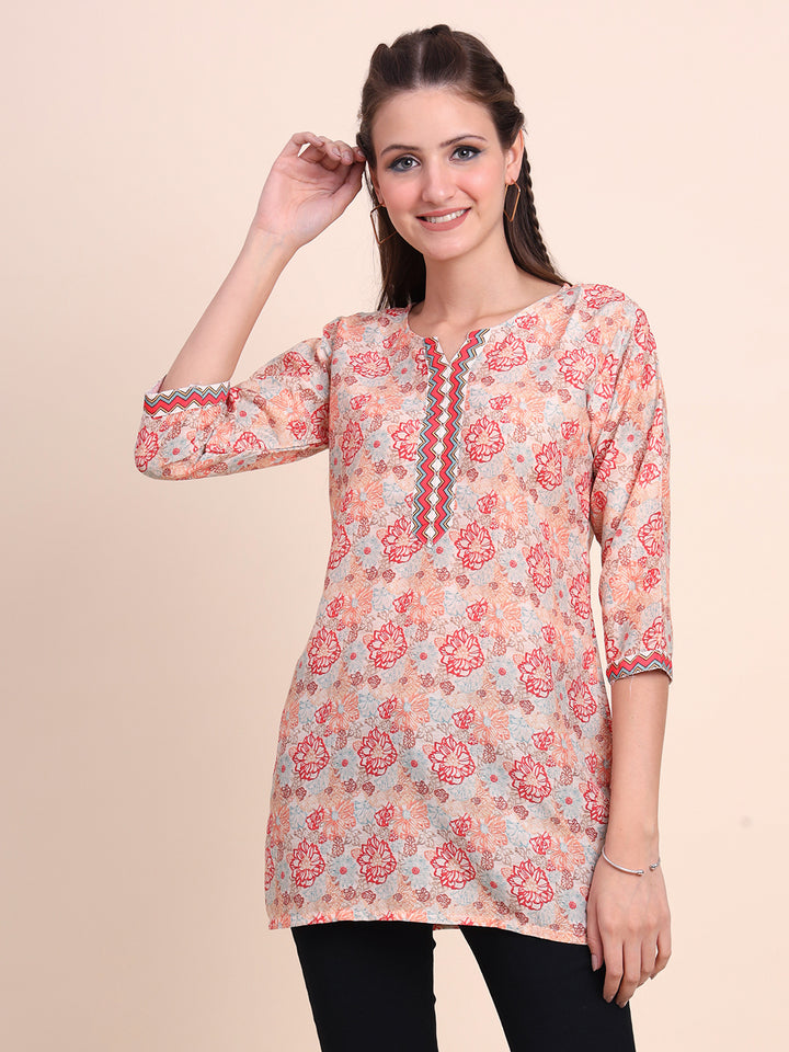 Stylish Multi-Color Cotton Kurti | Elegant Designer Digital Prints