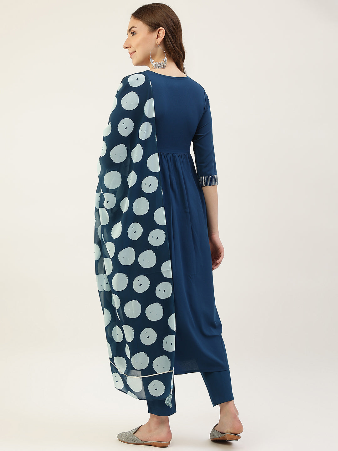 Elegant Teal Blue ReadyMade Kurti Set | Perfect for Office & Party Occasions