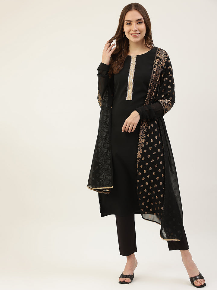 Stylish Black ReadyMade Kurti Set | Office to Party Wear for Women