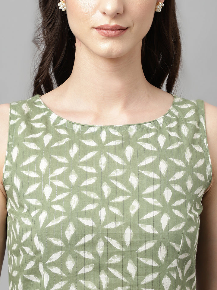 Designer Pista Cotton Kurti Set | Elegant Attire for Weddings & Festivals