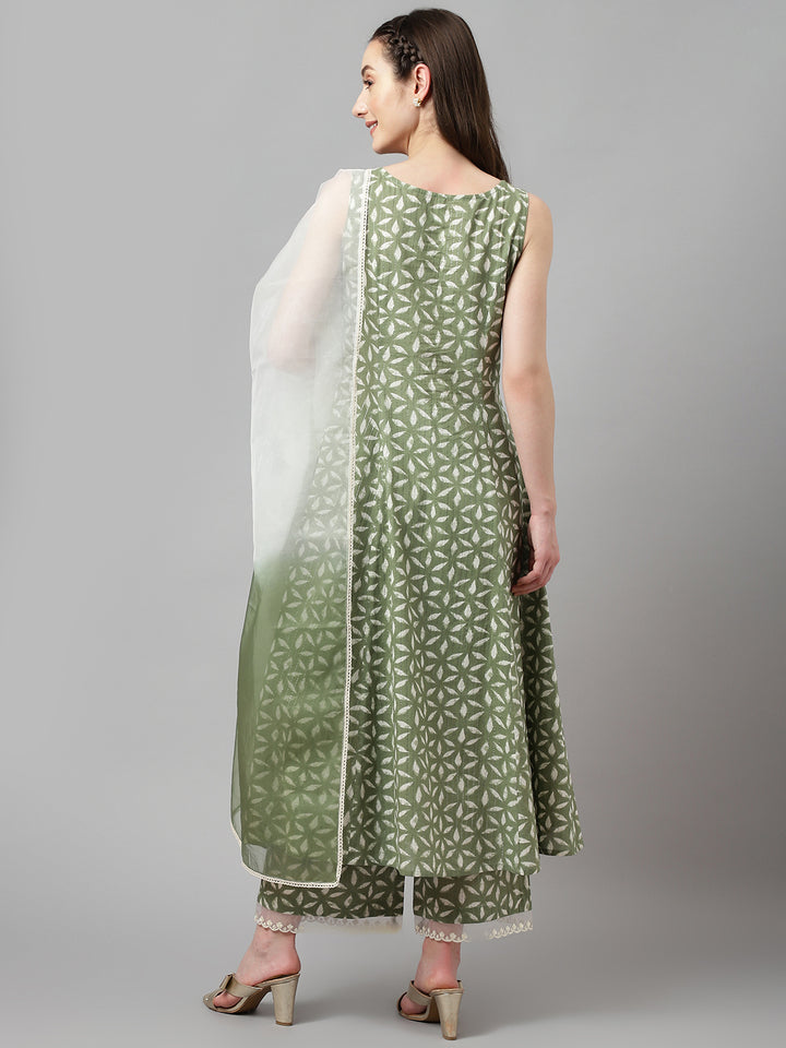 Designer Pista Cotton Kurti Set | Elegant Attire for Weddings & Festivals
