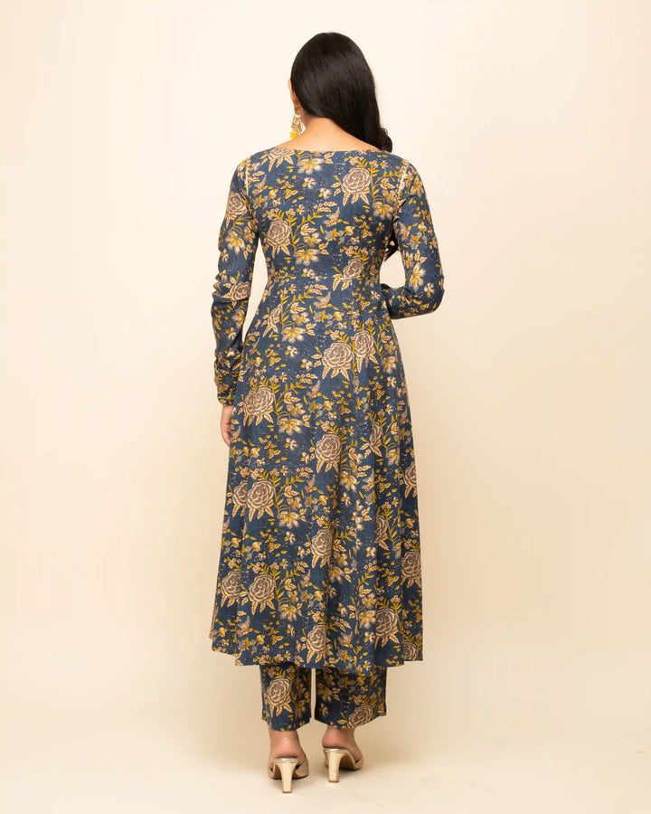 Cotton Suits with Designer Print | Beautiful Hand Work & Organza Dupatta