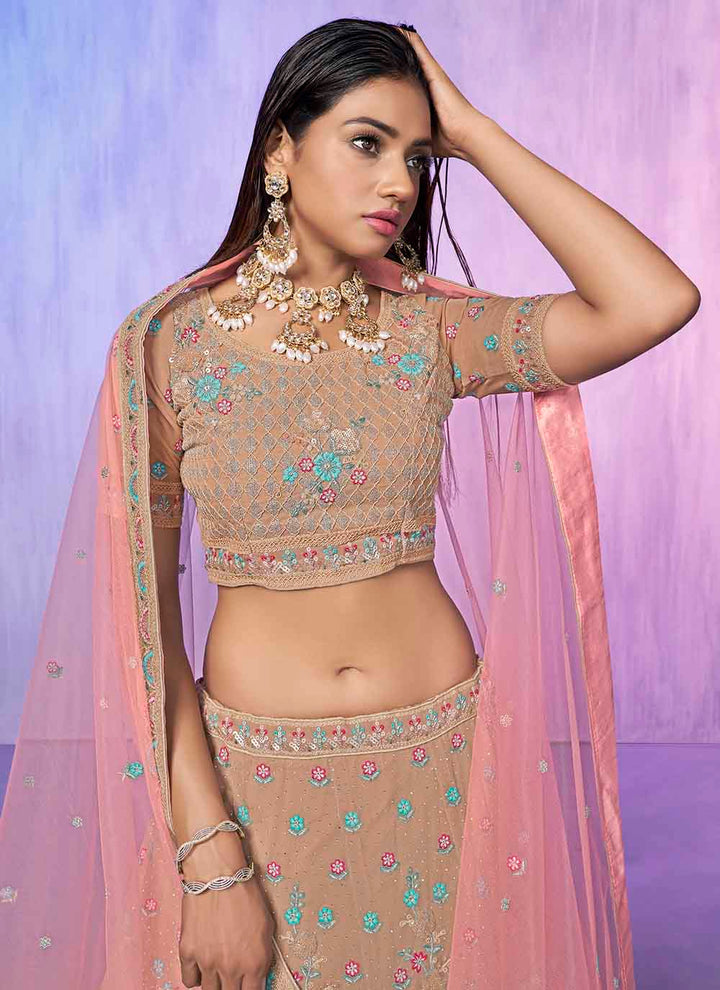Elegant Georgette Lehenga | Heavy Designer Embroidery for Weddings & Events