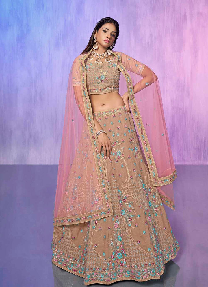 Elegant Georgette Lehenga | Heavy Designer Embroidery for Weddings & Events