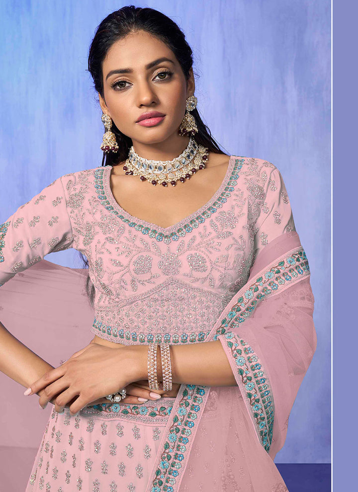 Heavy Designer Embroidery Georgette Lehenga | Perfect for Weddings & Events