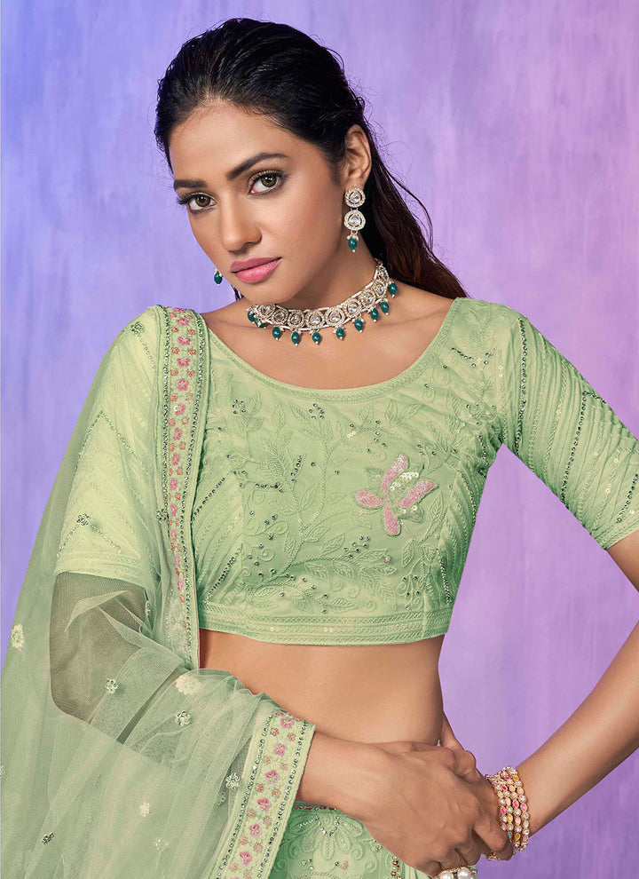 Heavy Designer Embroidery Net Lehenga | Perfect for Weddings & Special Events