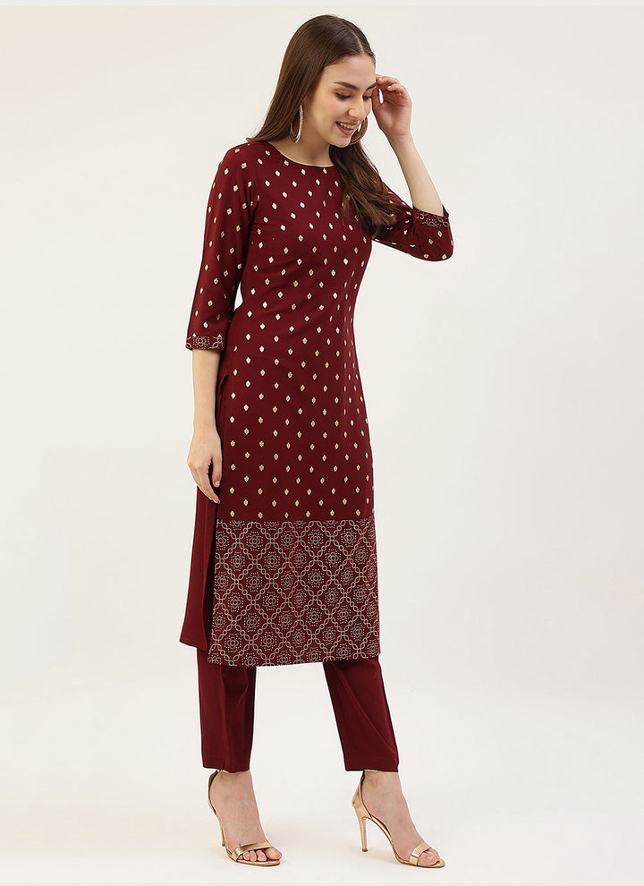 Designer Printed Readymade Suits | Crepe Top with Hand Work & Georgette Dupatta