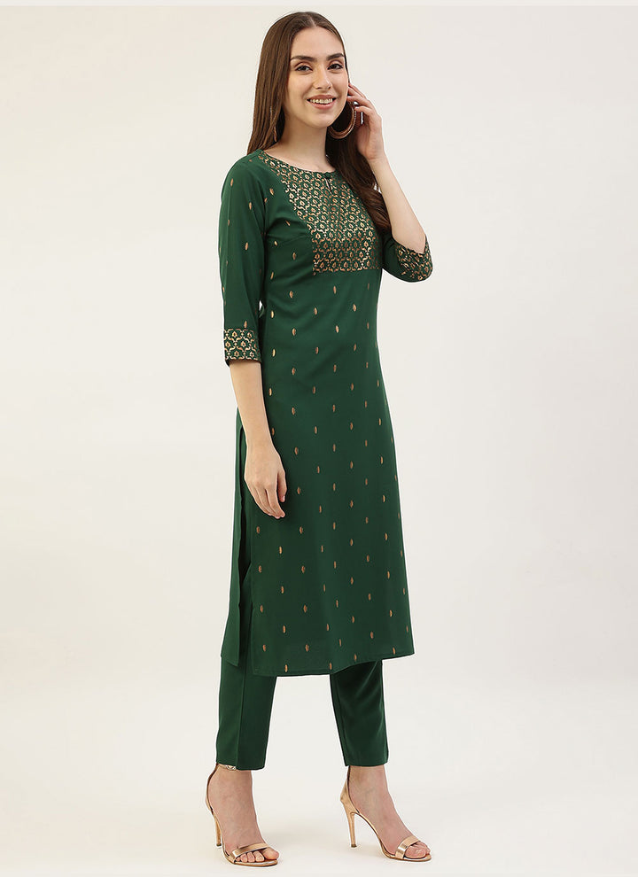 Designer Printed Readymade Suit | Crepe Top, Georgette Dupatta