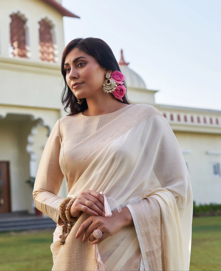 Designer Georgette Saree with Embroidery Work | Perfect for Weddings & Events