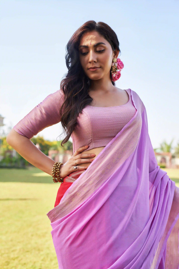 Designer Georgette Saree with Embroidery Work | Perfect for Weddings & Events