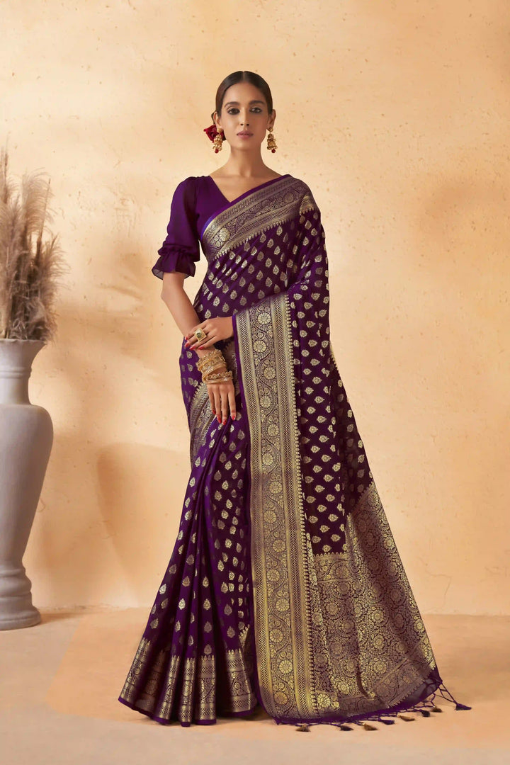 Heavy Wevon Designer Georgette Saree | Perfect for Weddings and Special Events