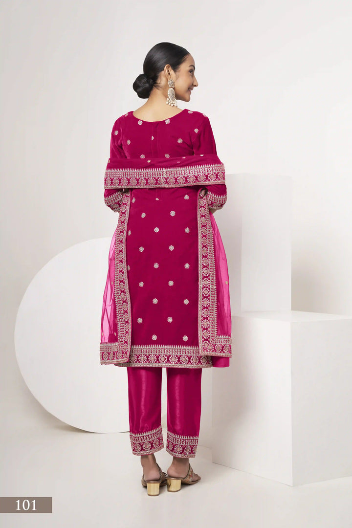 Elegant Velvet Kurti Set | Knee-Length Top & Stylish Elbow Sleeves