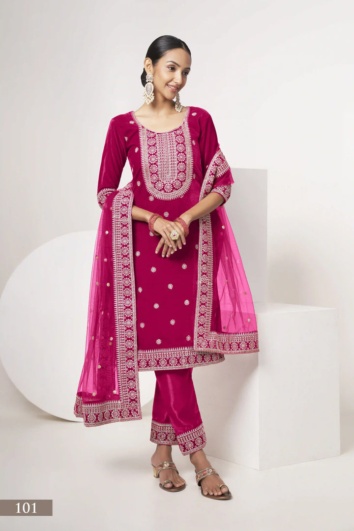 Elegant Velvet Kurti Set | Knee-Length Top & Stylish Elbow Sleeves