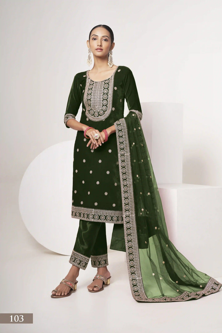 Elegant Velvet Kurti Set | Knee-Length Top & Stylish Elbow Sleeves