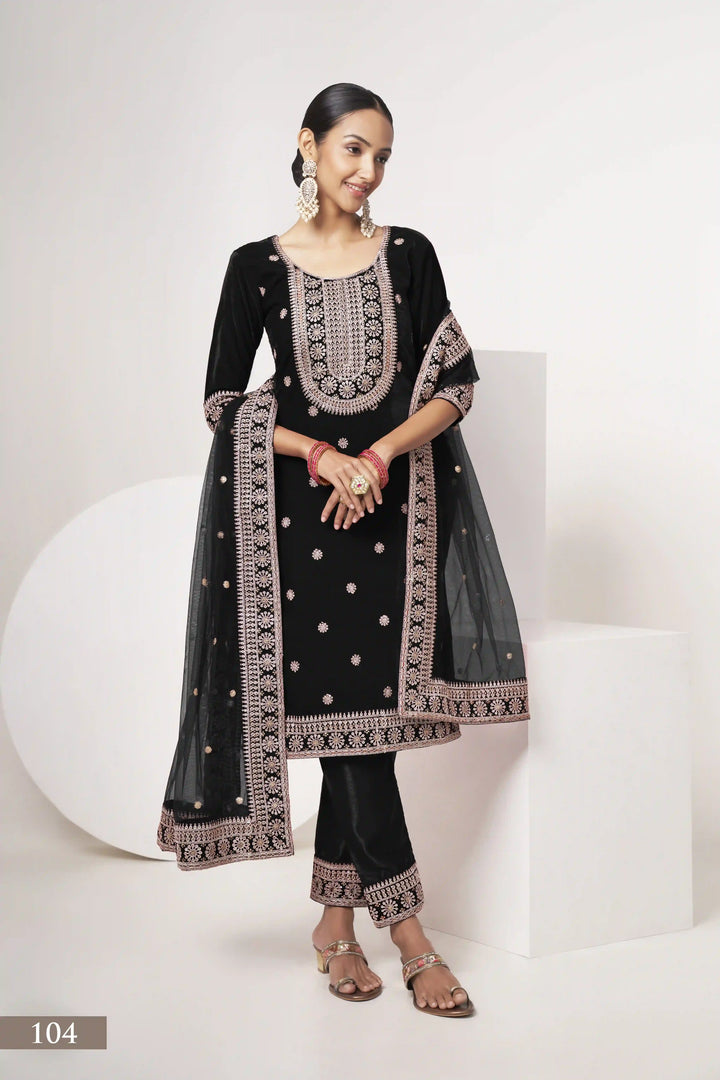 Elegant Velvet Kurti Set | Knee-Length Top & Stylish Elbow Sleeves