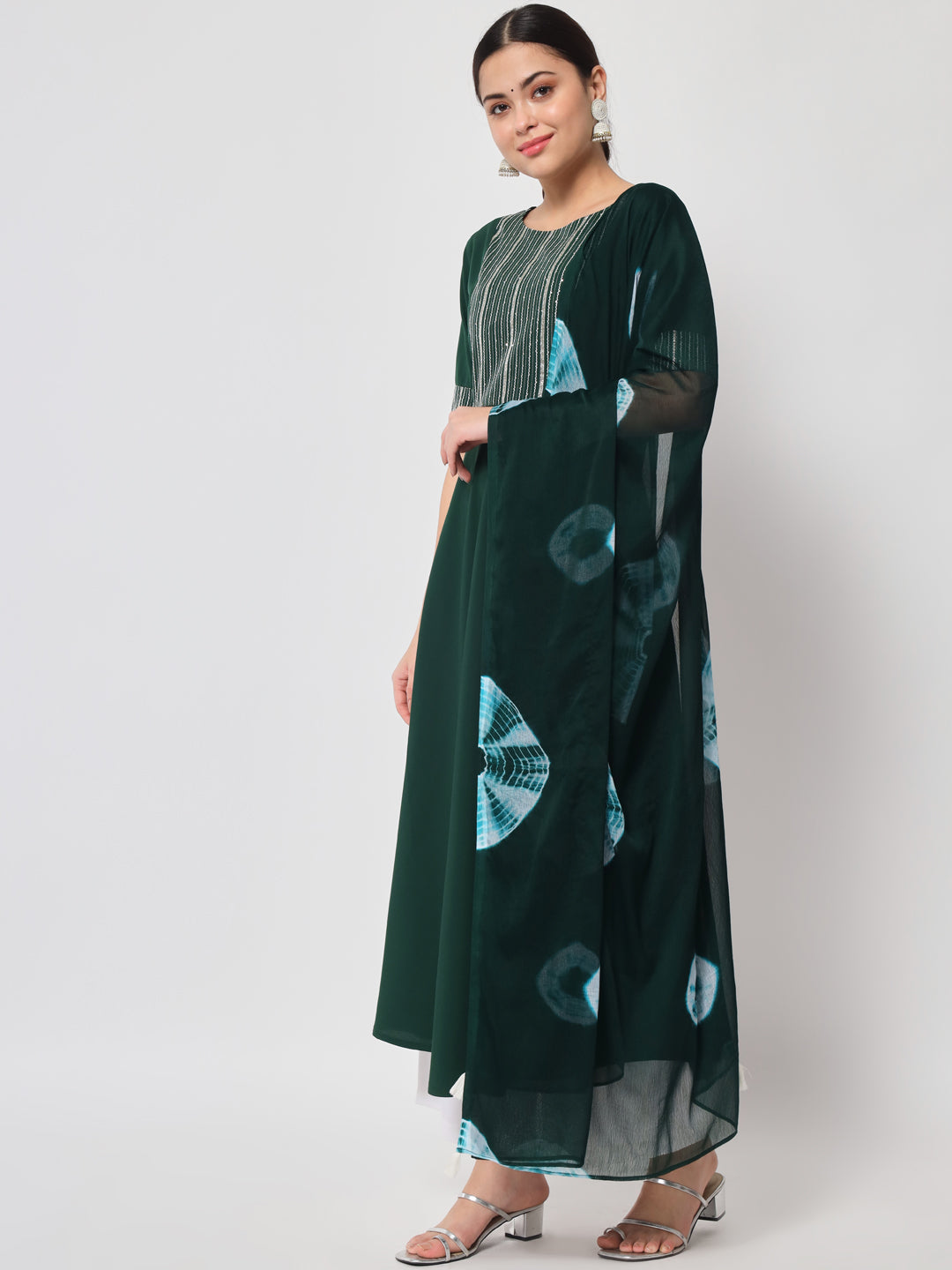 Designer Printed Kurti with Dupatta | Poly Crepe and Georgette Kurti