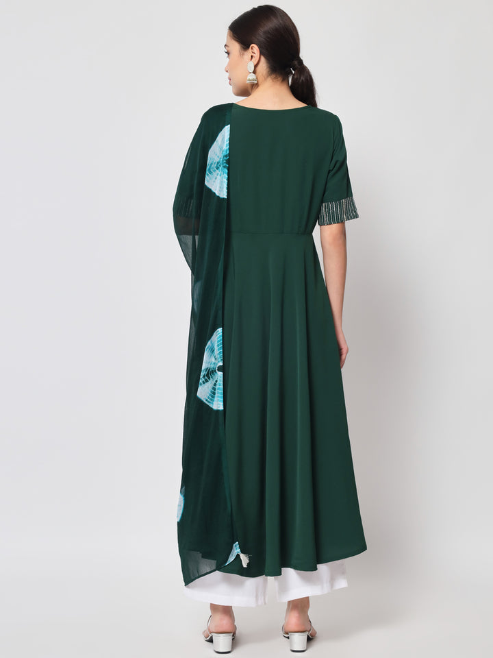 Designer Printed Kurti with Dupatta | Poly Crepe and Georgette Kurti