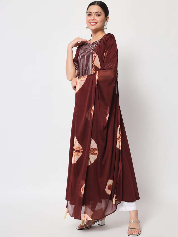 Designer Printed Kurti with Dupatta | Poly Crepe and Georgette Kurti