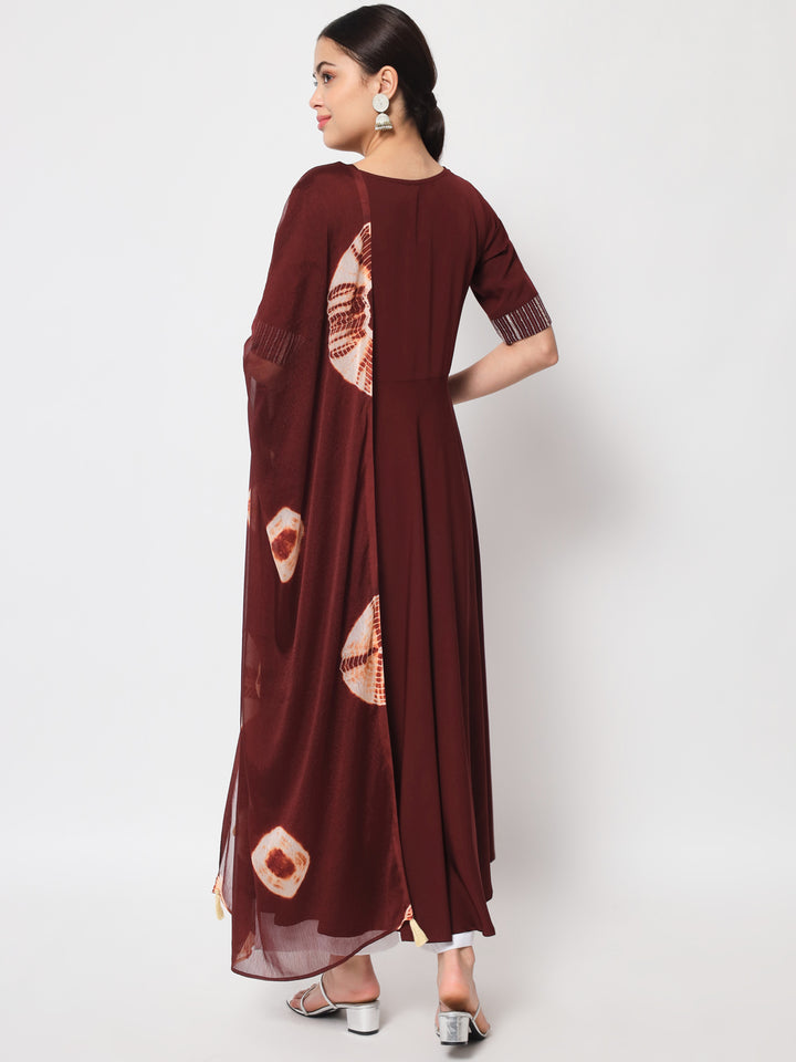 Designer Printed Kurti with Dupatta | Poly Crepe and Georgette Kurti