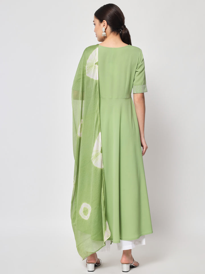Designer Printed Kurti with Dupatta | Poly Crepe and Georgette Kurti