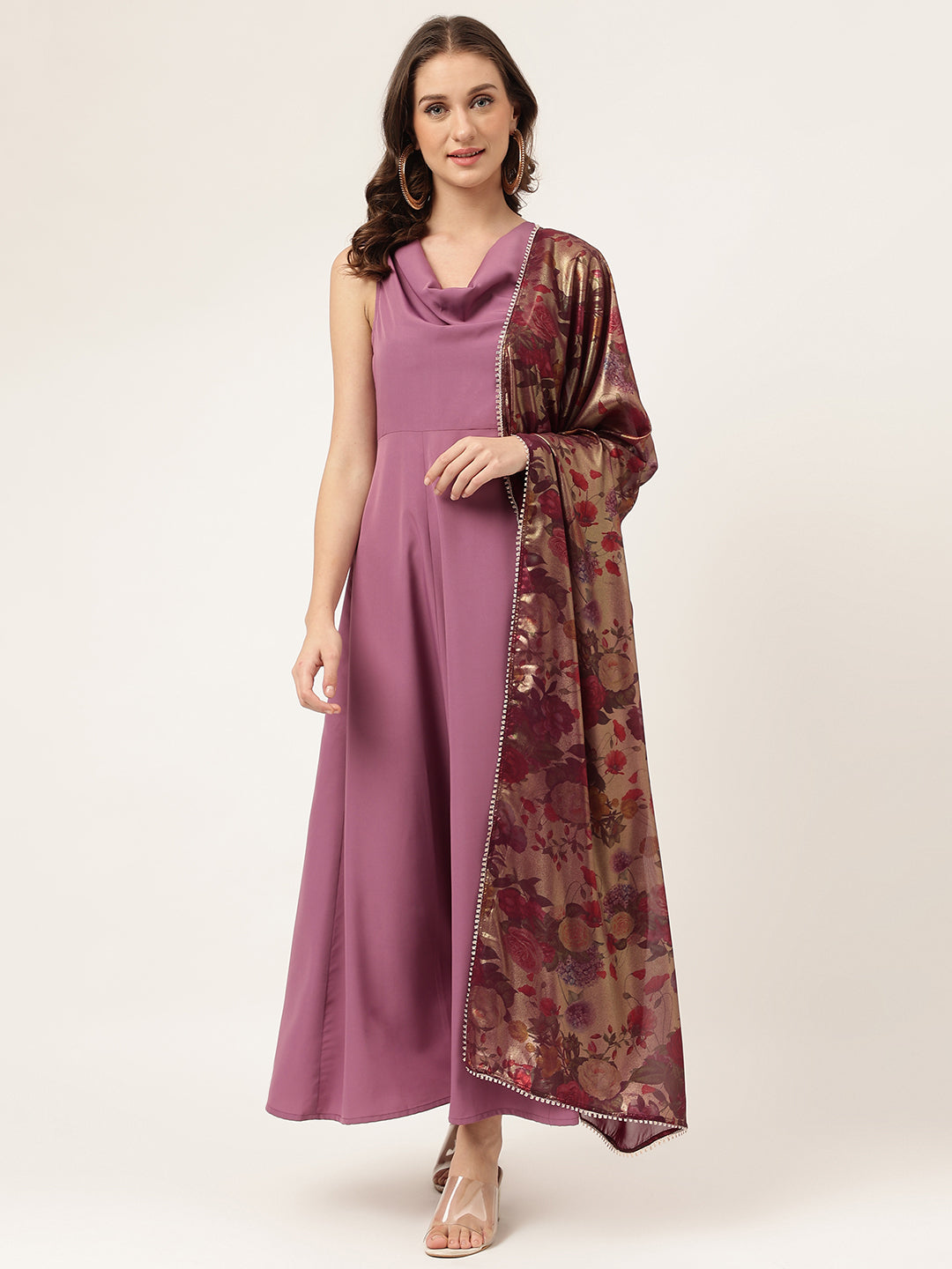 Stylish Baby Pink Kurti with Dupatta | Poly Crepe & Georgette Printed Kurti