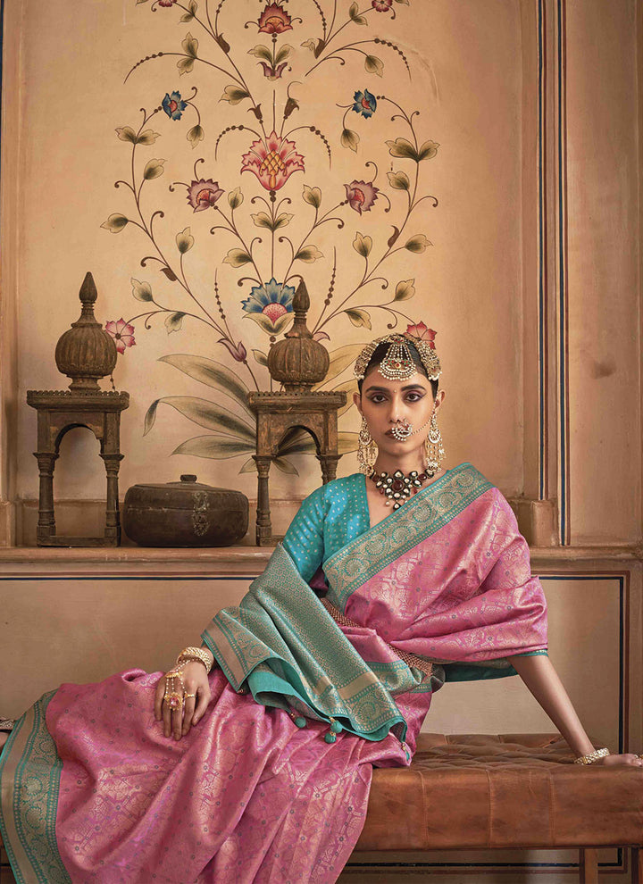 Banarasi Silk Saree with Weaving & Jari Work | Perfect for Weddings & Festive Occasions