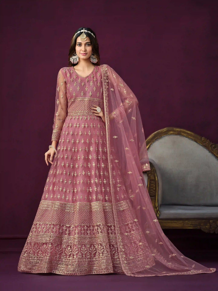 Stylish Net Anarkali Suit Set | Perfect for Special Occasions