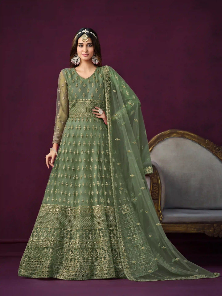 Stylish Net Anarkali Suit Set | Perfect for Special Occasions