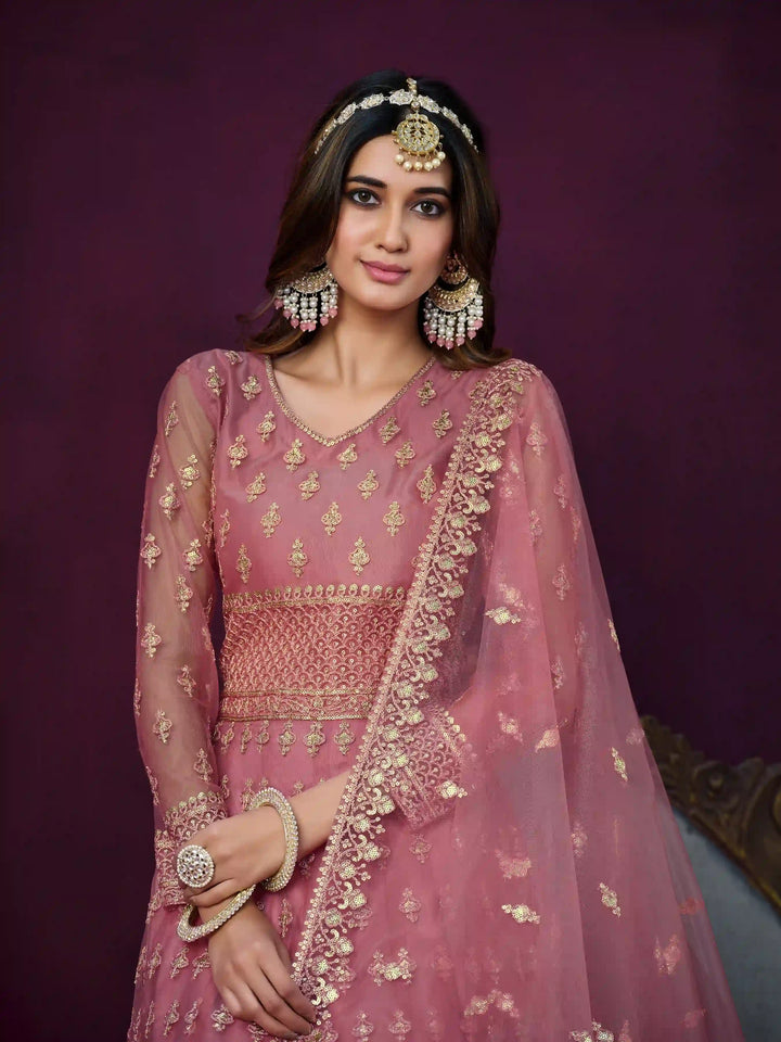 Stylish Net Anarkali Suit Set | Perfect for Special Occasions