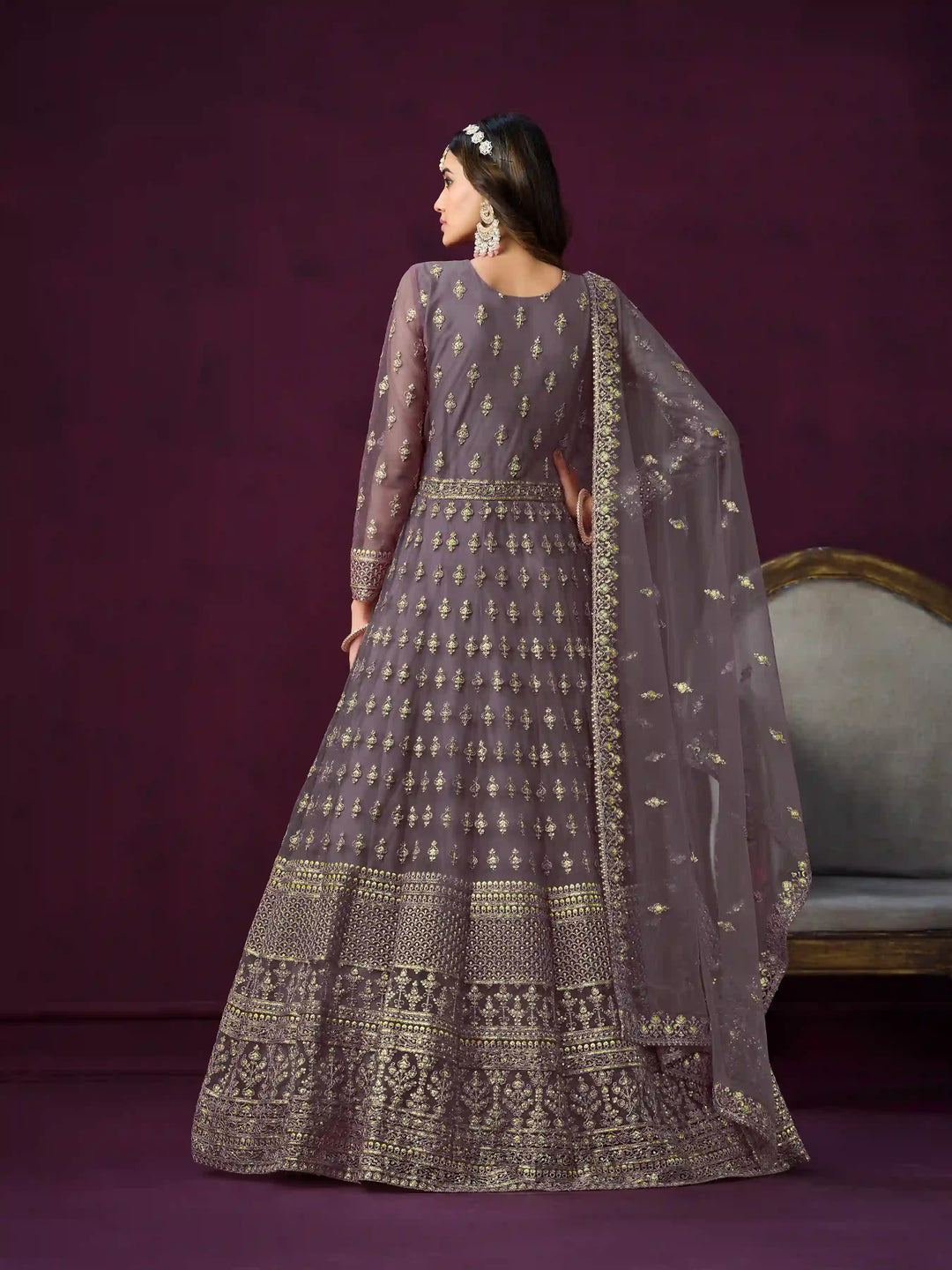 Stylish Net Anarkali Suit Set | Perfect for Special Occasions