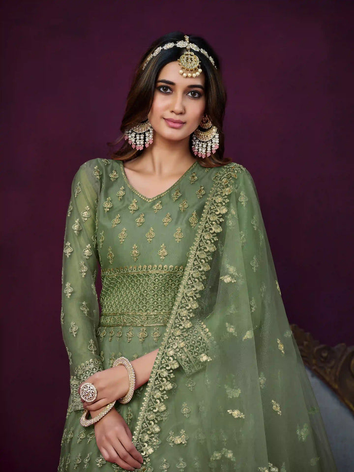 Stylish Net Anarkali Suit Set | Perfect for Special Occasions