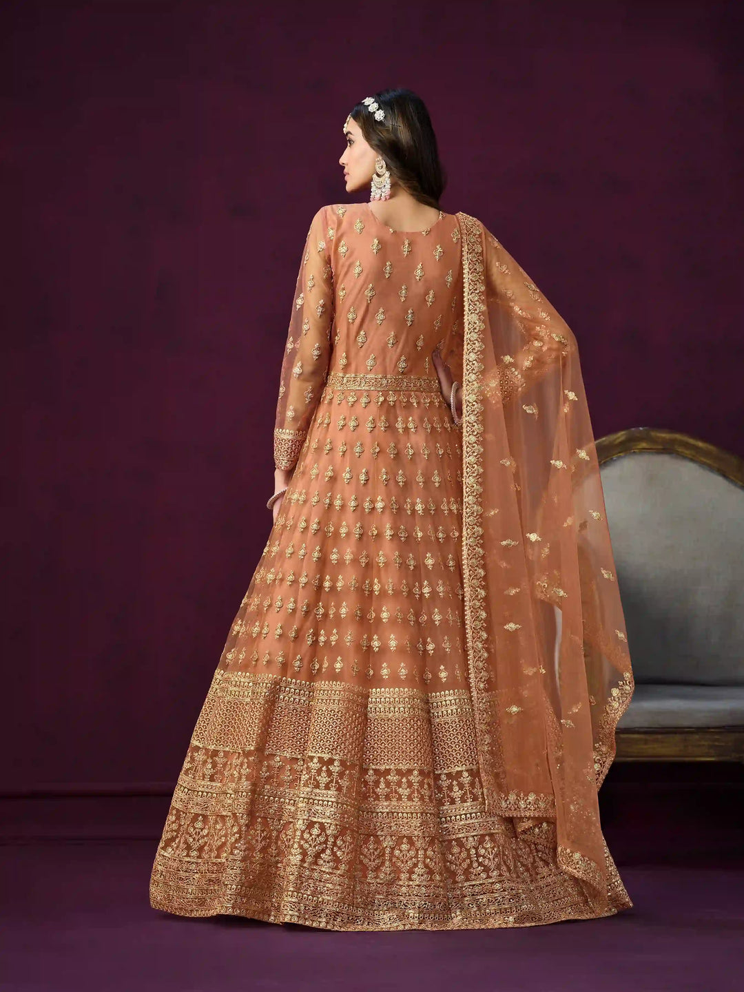 Stylish Net Anarkali Suit Set | Perfect for Special Occasions