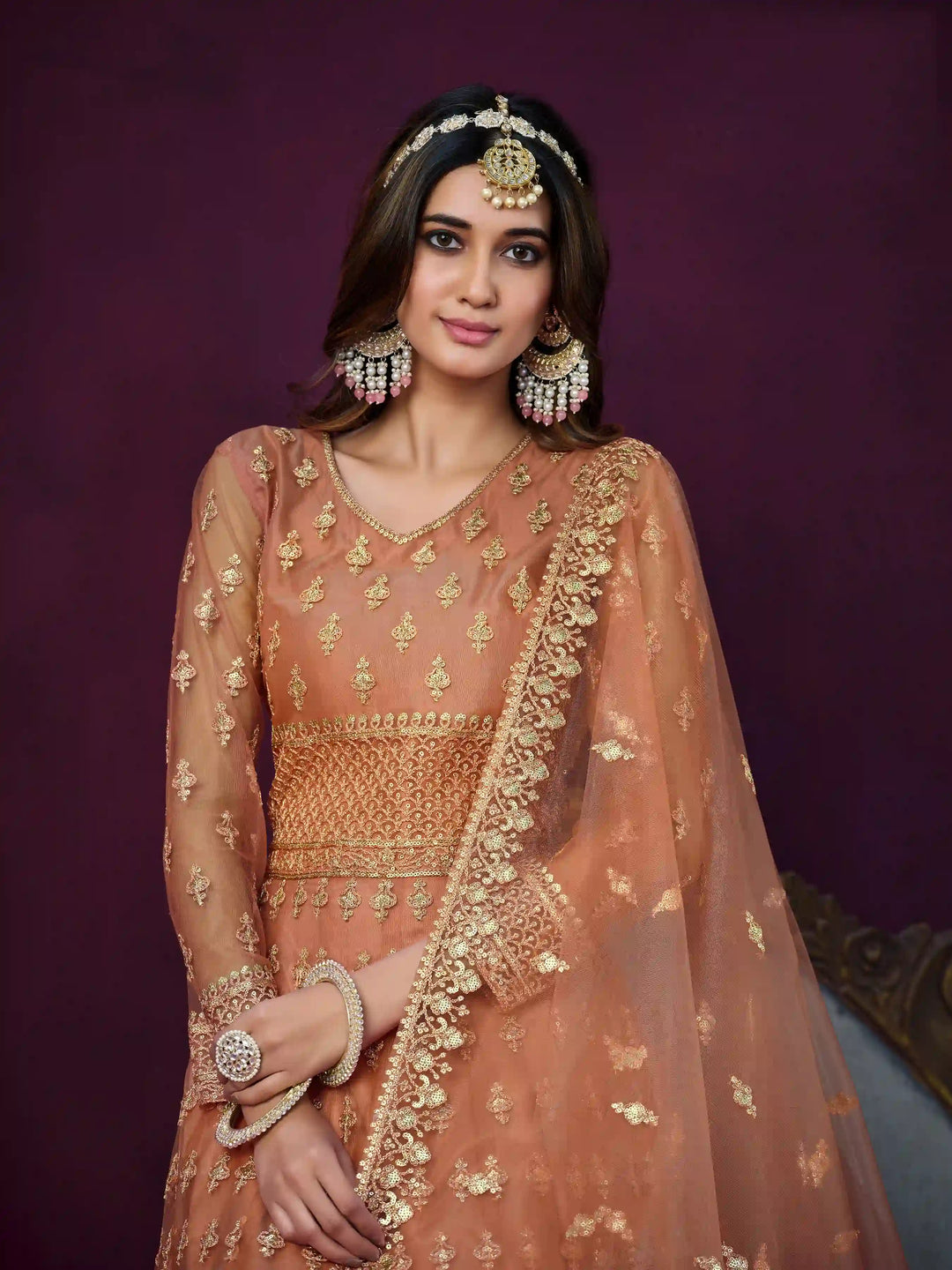 Stylish Net Anarkali Suit Set | Perfect for Special Occasions