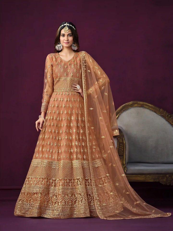 Stylish Net Anarkali Suit Set | Perfect for Special Occasions
