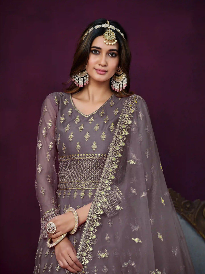Stylish Net Anarkali Suit Set | Perfect for Special Occasions