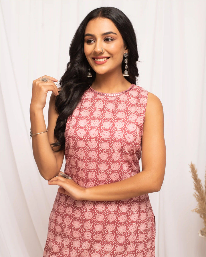 Stylish Pink Long Kurti | Perfect for Casual and Festive Occasions