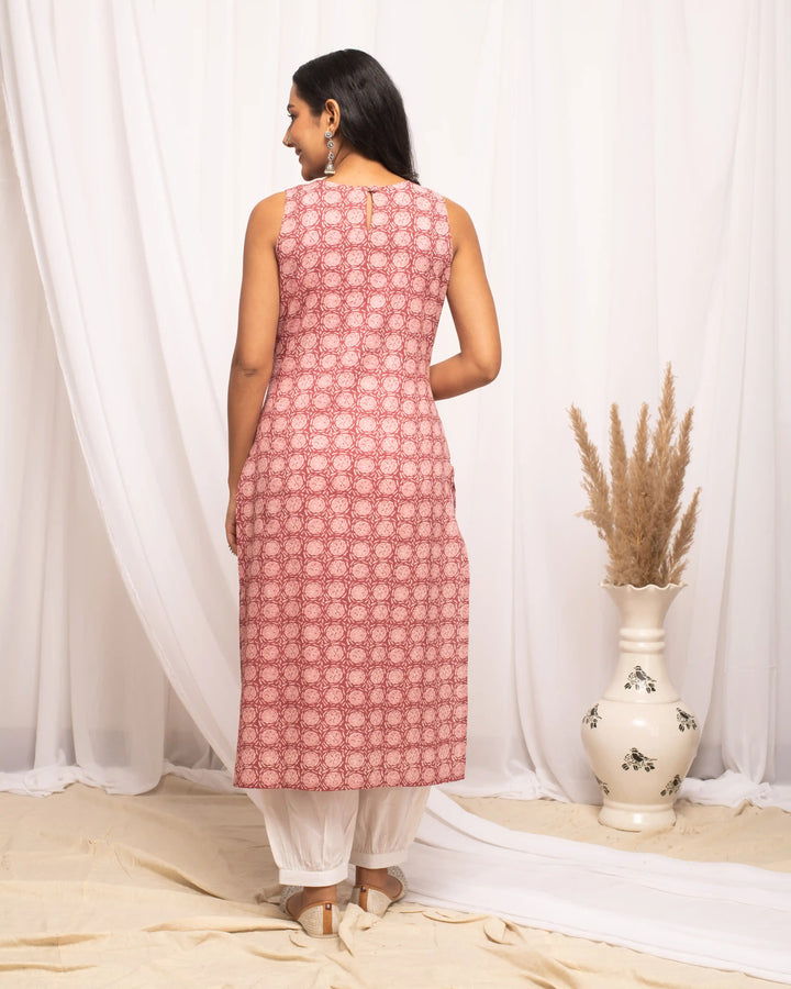 Stylish Pink Long Kurti | Perfect for Casual and Festive Occasions