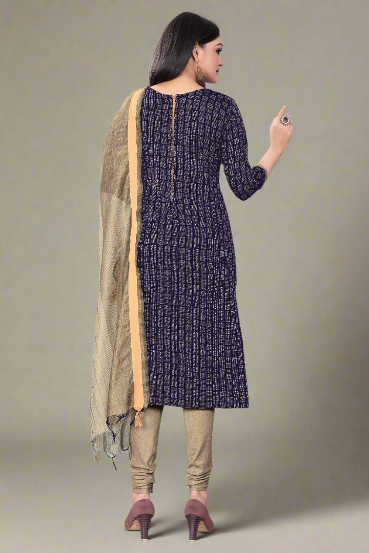 Cotton Wevon Designer Outfit Set | Comfortable Top, Bottom & Dupatta