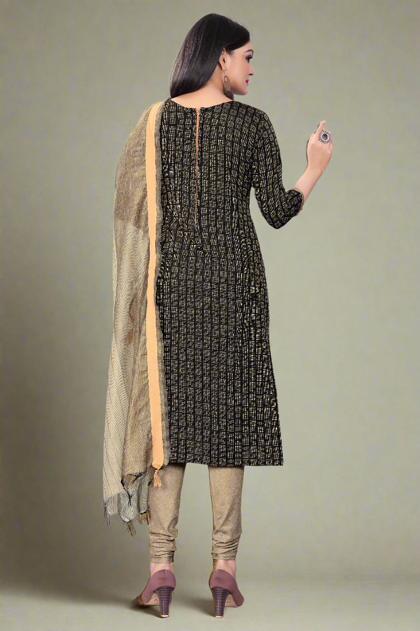 Cotton Wevon Designer Outfit Set | Comfortable Top, Bottom & Dupatta