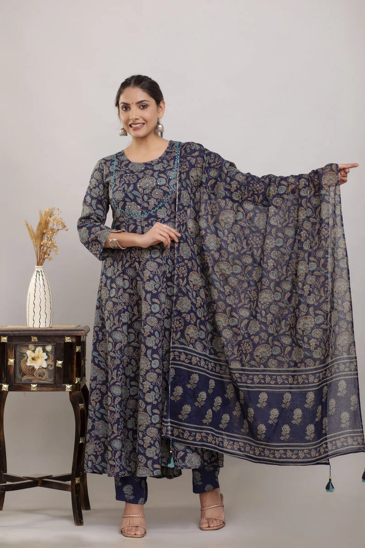 Stylish Maroon Rayon Cotton Suit | Embroidered Handwork with Dupatta