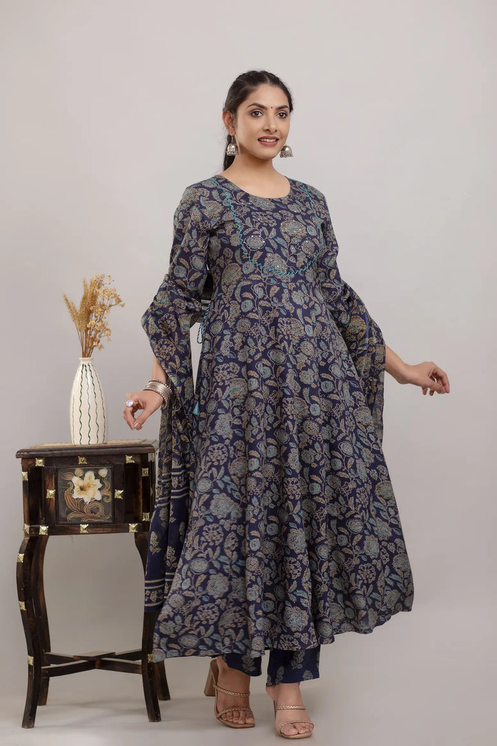 Stylish Maroon Rayon Cotton Suit | Embroidered Handwork with Dupatta