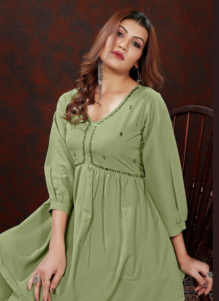 Designer Hand Work Kurti | Co-Ord Top & Bottom Set for Women