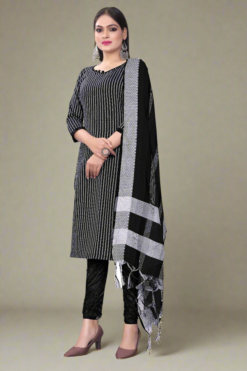Cotton Top & Bottom Set with Wevon Designer Dupatta | Perfect for Every Occasion