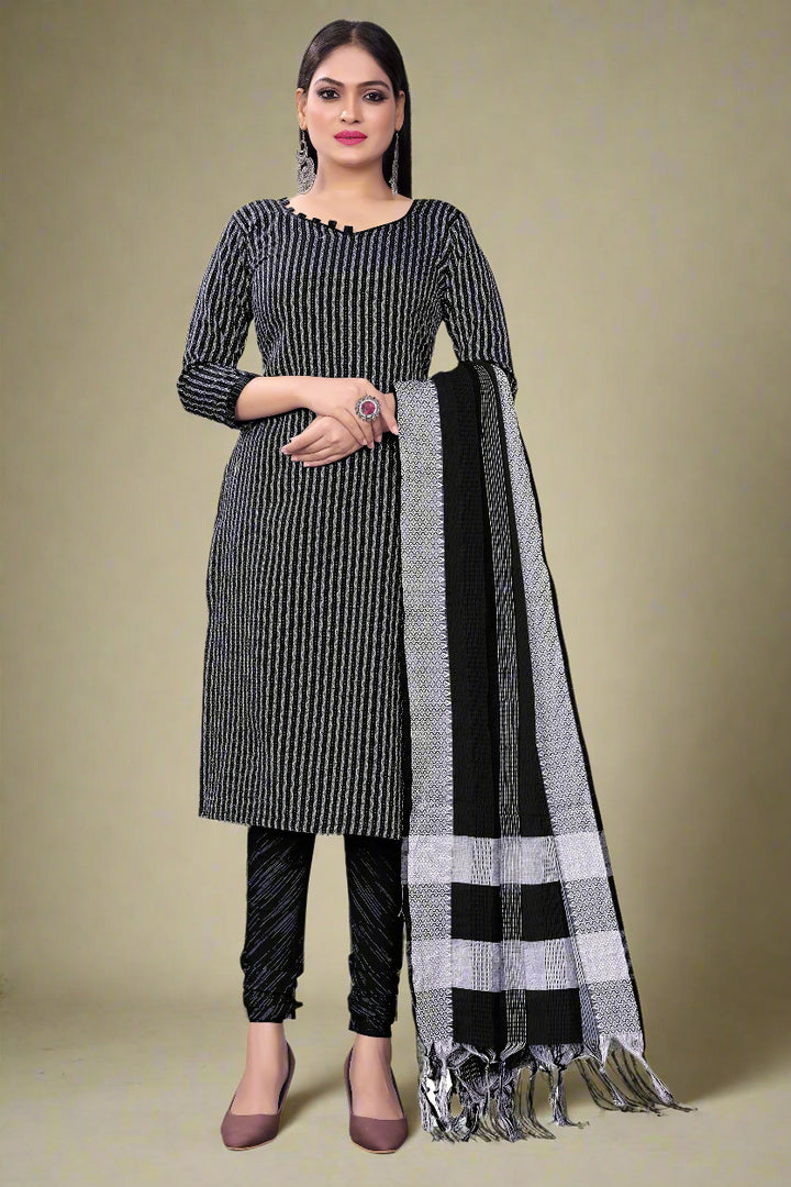 Cotton Top & Bottom Set with Wevon Designer Dupatta | Perfect for Every Occasion