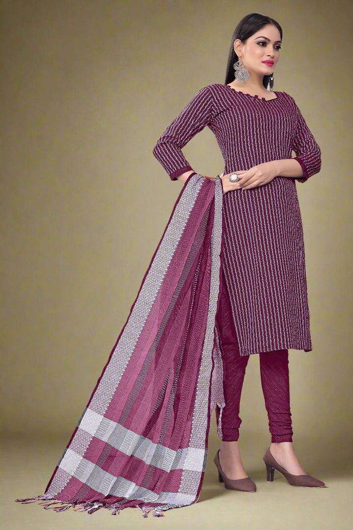 Cotton Top & Bottom Set with Wevon Designer Dupatta | Perfect for Every Occasion