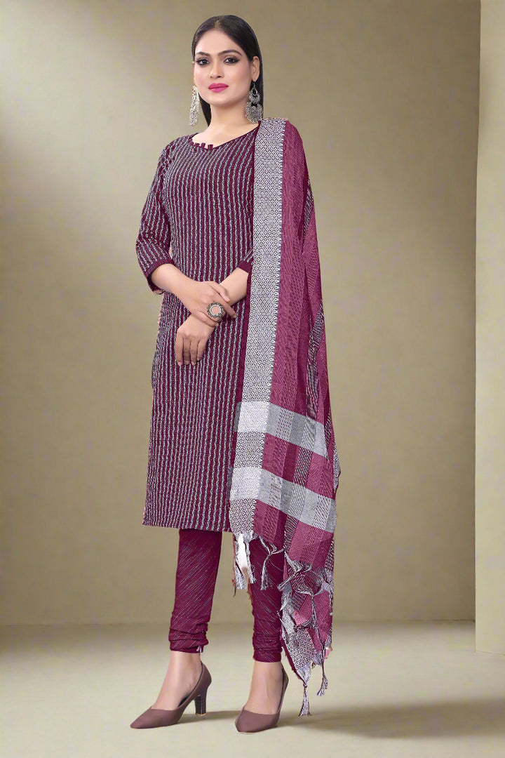 Cotton Top & Bottom Set with Wevon Designer Dupatta | Perfect for Every Occasion