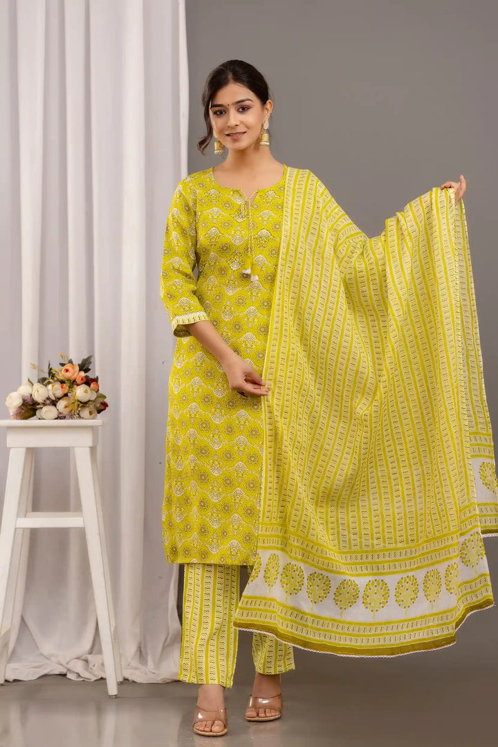 Rayon Cotton Top & Bottom | Mulmul Cotton Dupatta with Gota Lace