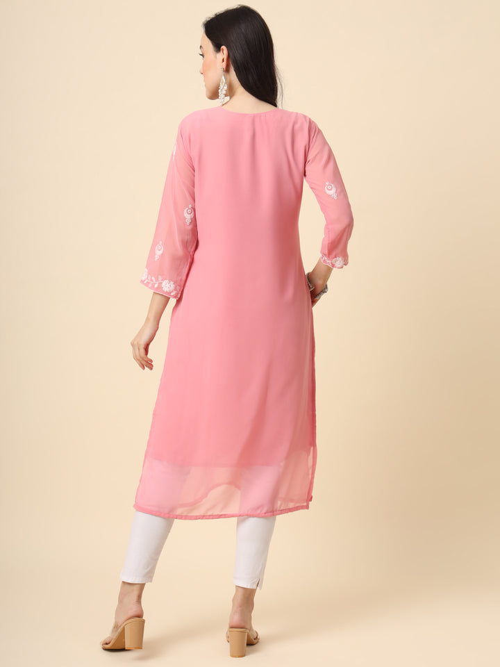 Georgette Kurti for Women | Stunning Embroidery Work Kurti