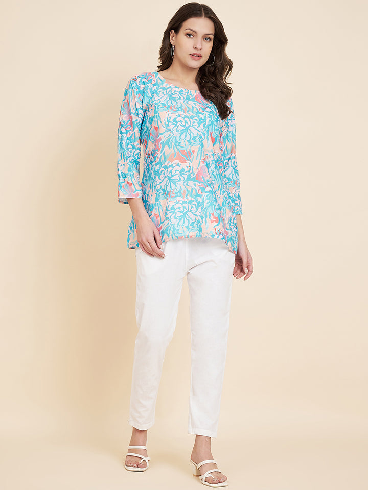 Blue Kurti Set | Trendy Designer Prints for Casual or Office Outings